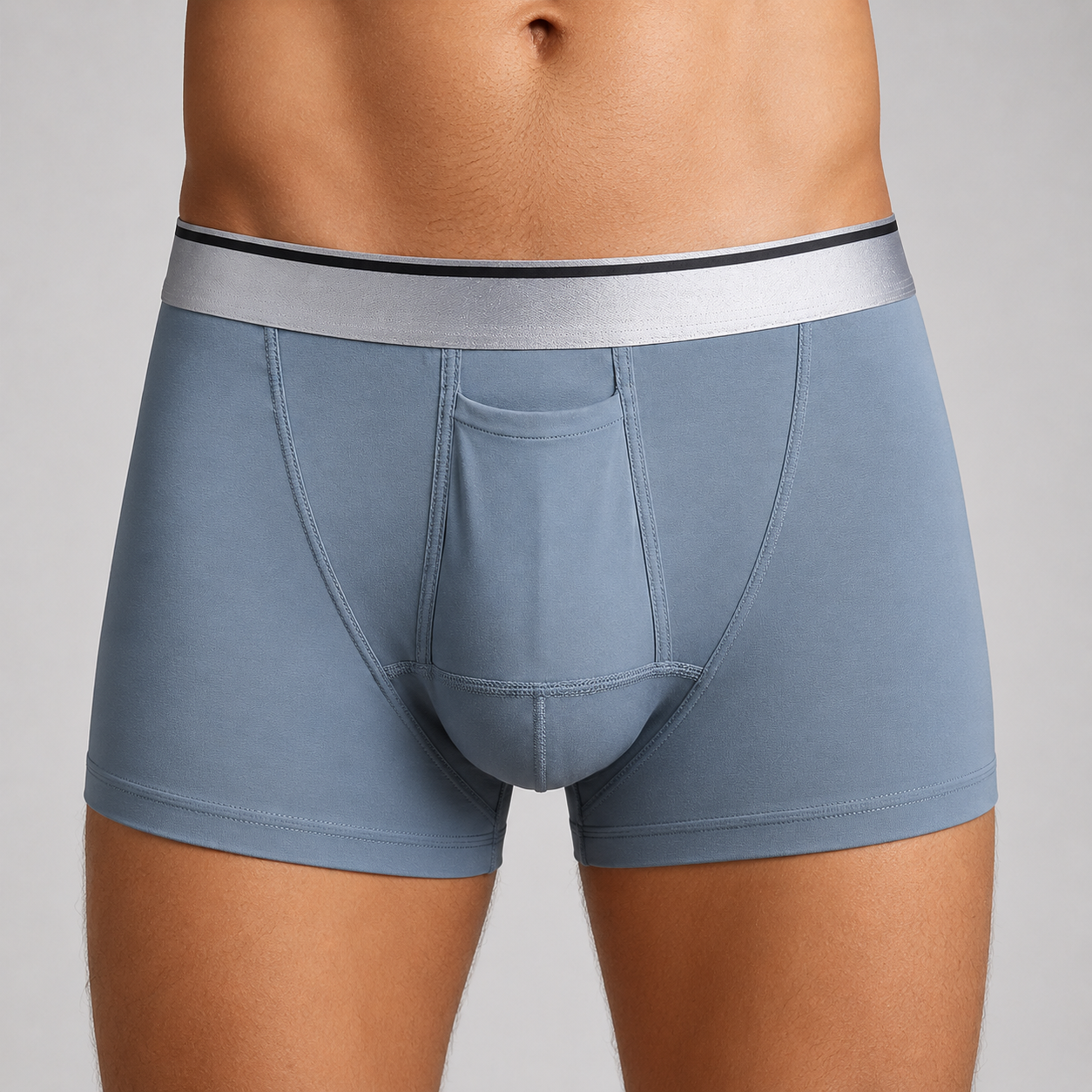 Kangaroo Dual Pouch Trunk With Ice Silk Fabric-3 Pack