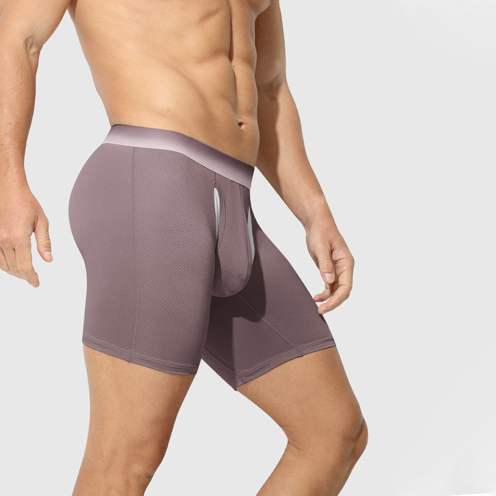Long Boxer Briefs with Full Mesh Design – 3 Pack