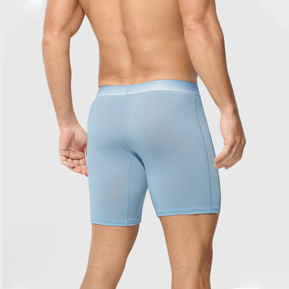 Long Boxer Briefs with Full Mesh Design – 3 Pack