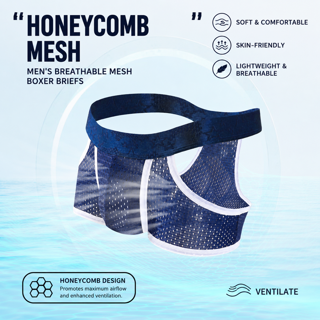 Elephant Underwear Men's Dual Pouch Jockstrap Thong – 3 Pack - with anti-chafing technology for active men