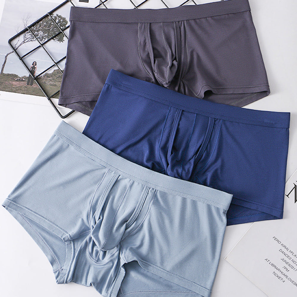 Elephant Underwear Men’s Elephant Dual Pouch Trunk Underwear – 3 Pack - perfect for daily wear and breathable comfort