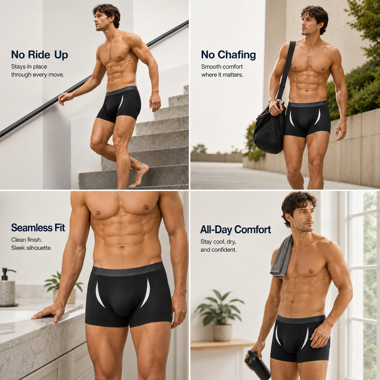 Men’s Cotton Support Separated Trunk – 3 Pack