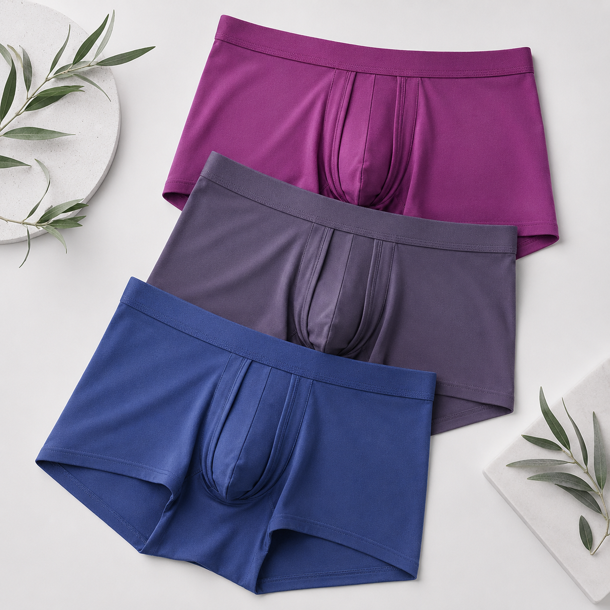 Men’s Elephant Dual Pouch Trunk Underwear – 3 Pack