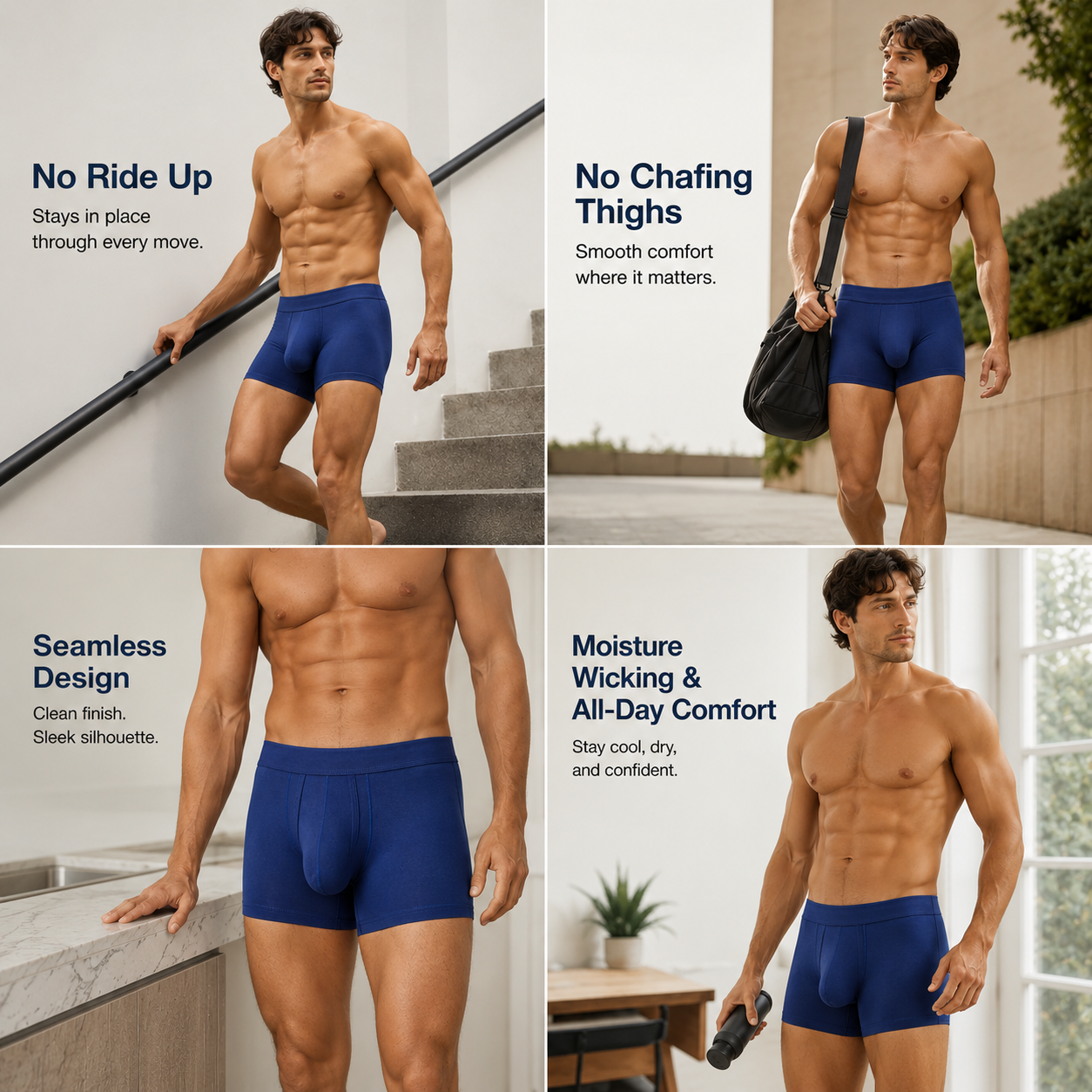 Men’s Elephant Dual Pouch Trunk Underwear – 3 Pack