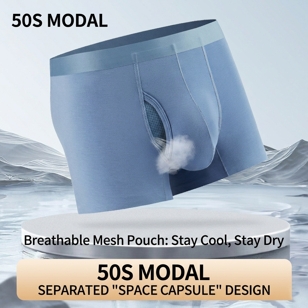 Modal Dual Pouch Underwear with Fly – 3 Pack
