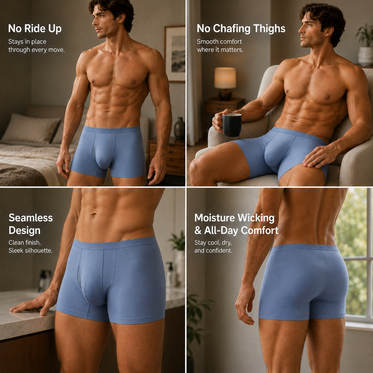 Modal Dual Pouch Underwear with Fly – 3 Pack