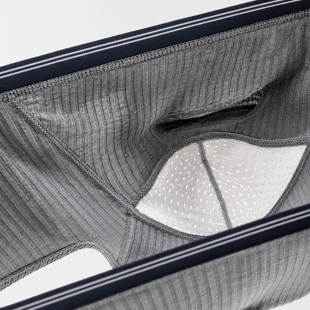Striped Kangaroo Dual Pouch Trunks-3 Pack
