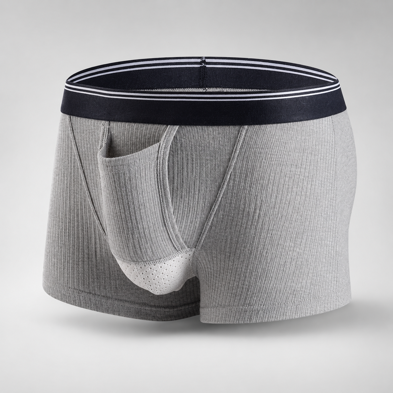 Striped Kangaroo Dual Pouch Trunks-3 Pack