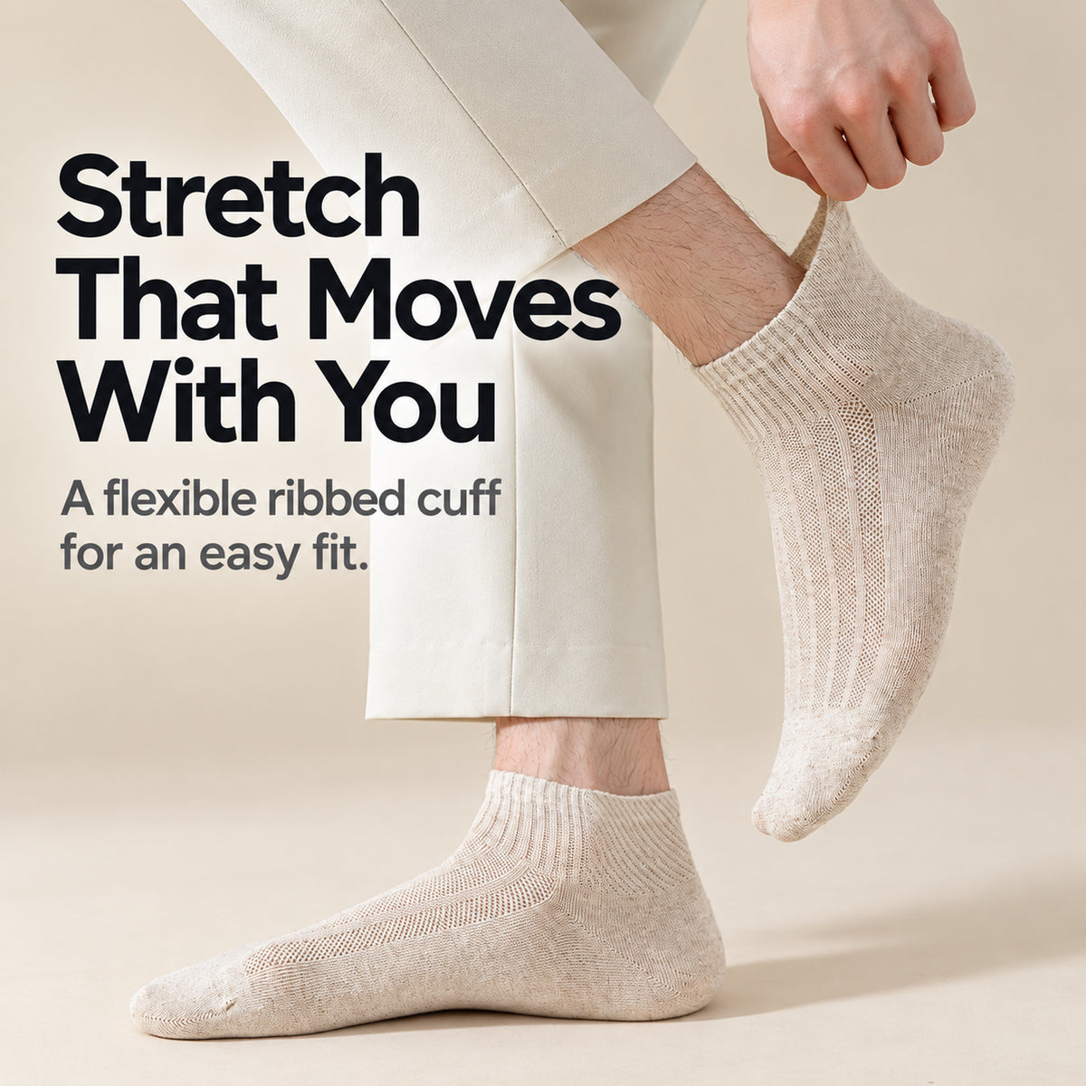 Men’s Linen-Blend Ankle Socks