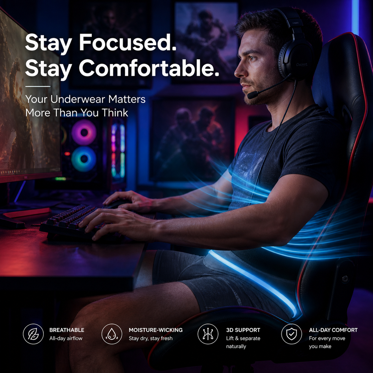 Gaming Marathons: Why Your Underwear Choice Impacts Your Focus and Performance