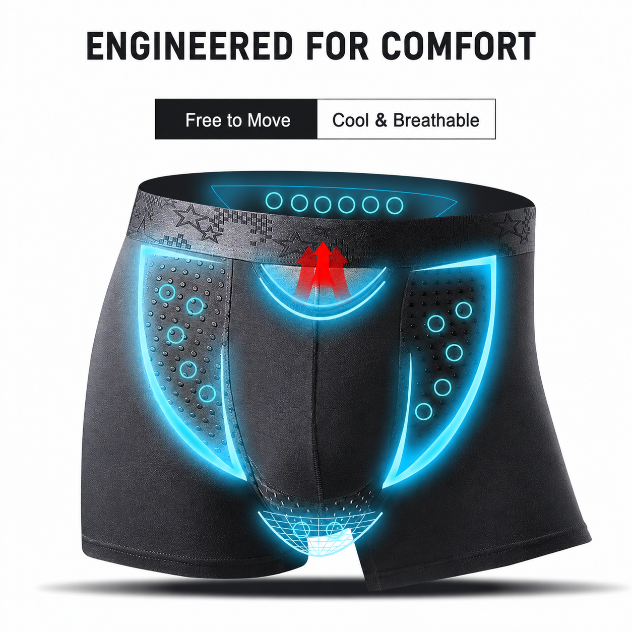Best Men's Kangaroo Pouch Magnetic Therapy Trunks – 3 Pack