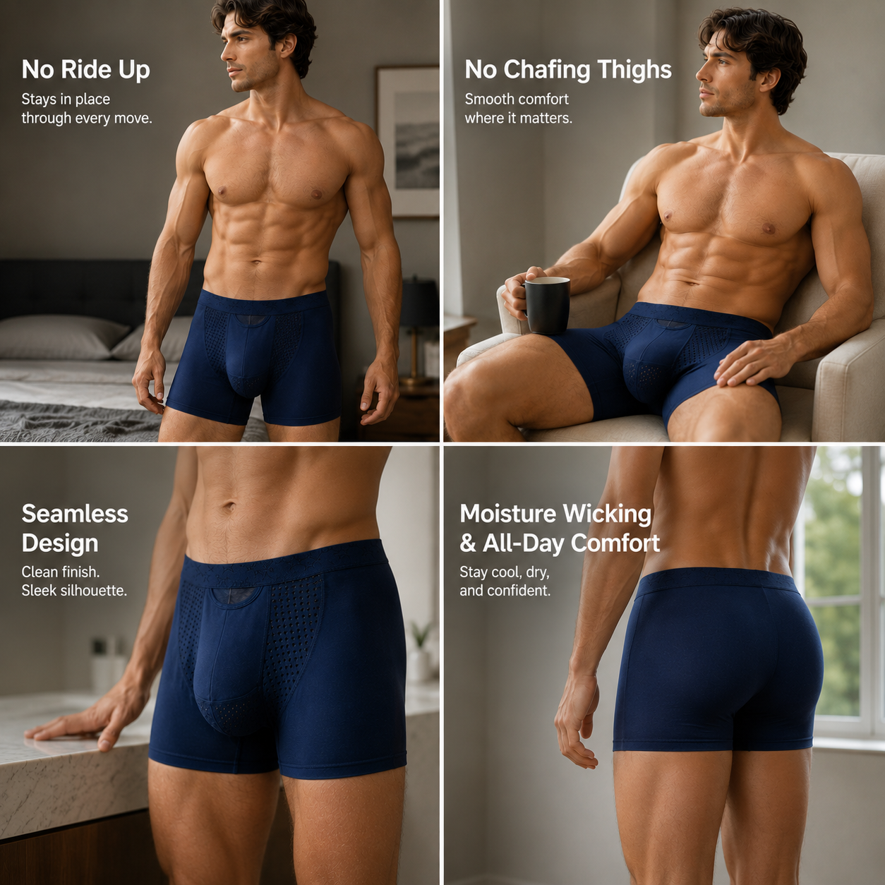 Best Men's Kangaroo Pouch Magnetic Therapy Trunks – 3 Pack