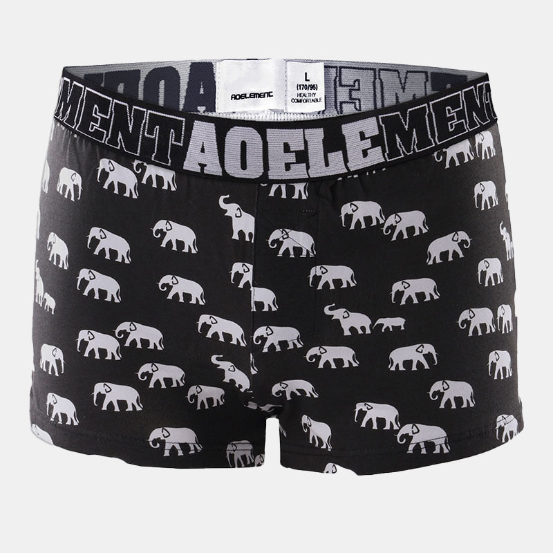 Elephant Patterned Underwear-3 Pack