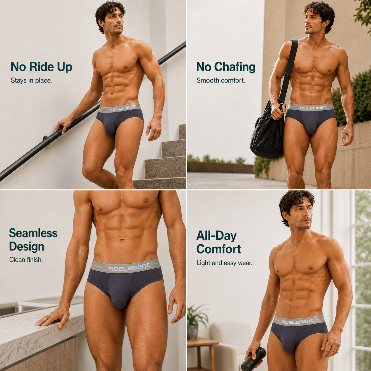 Dual Pouch Elephant Briefs-3 pack