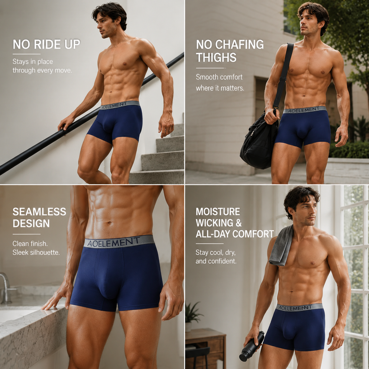Elephant U Shape Pouch Trunks-3 Pack