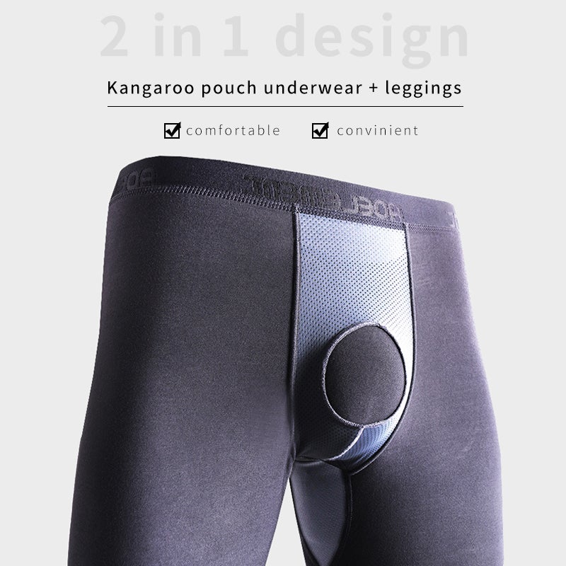 2 in 1 Kangaroo Dual Pouch Thermal Leggings