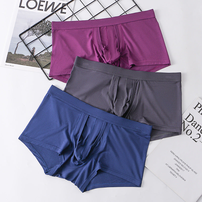 Elephant Underwear Men’s Elephant Dual Pouch Trunk Underwear – 3 Pack - featuring dual pouch design to prevent skin-on-skin friction