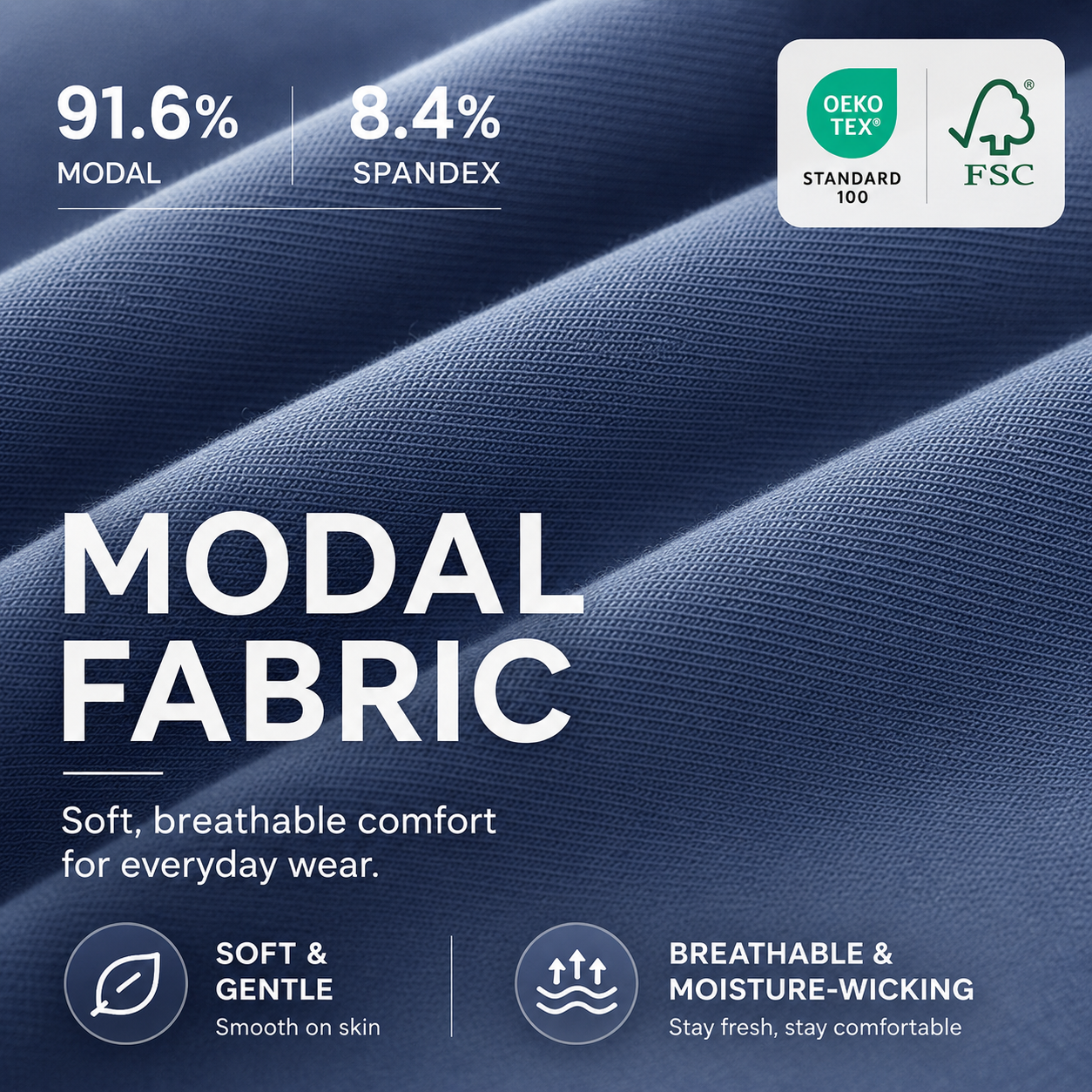 Modal Dual Pouch Underwear with Fly – 3 Pack