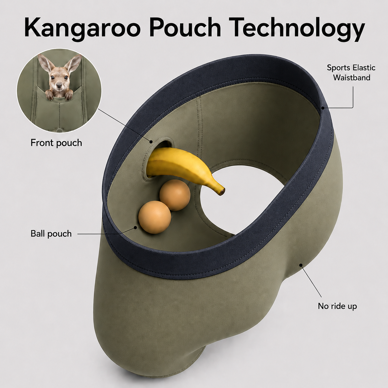 Modal Kangaroo Dual Pouch Trunks-3 Pack
