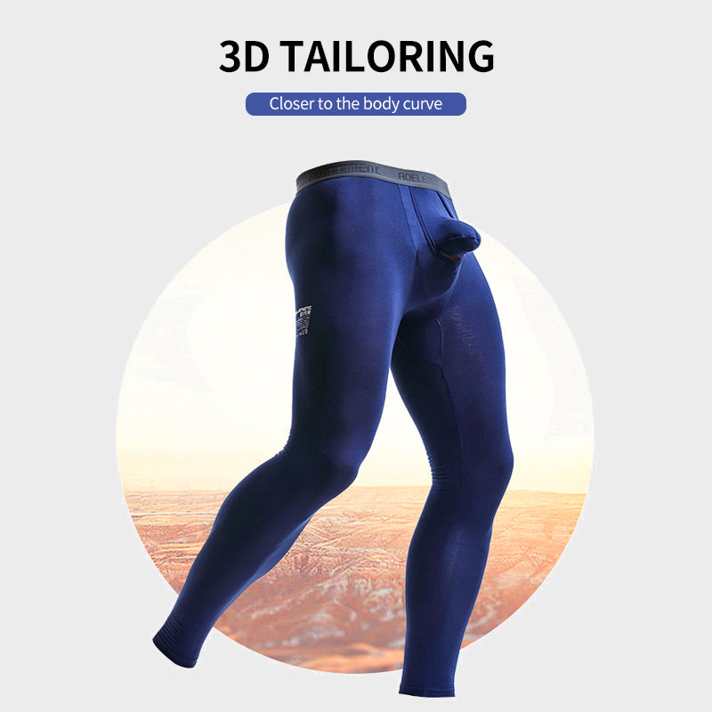 Elephant Dual Pouch Thermal Leggings For Men